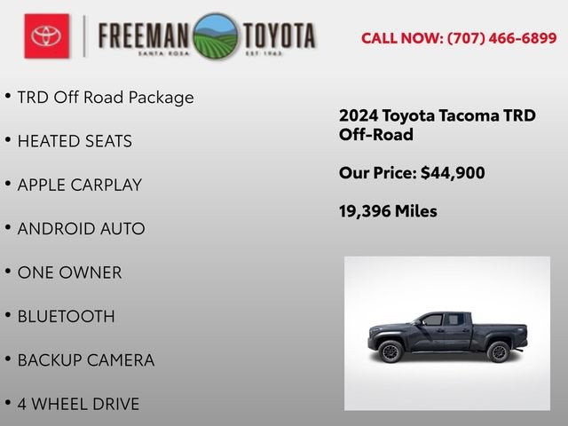 2024 Toyota Tacoma TRD Off Road Double Cab 6' Bed AT