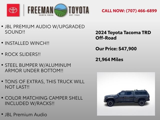 2024 Toyota Tacoma TRD Off Road Double Cab 6' Bed AT