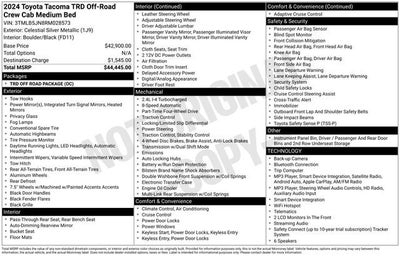 2024 Toyota Tacoma TRD Off Road Double Cab 5' Bed AT