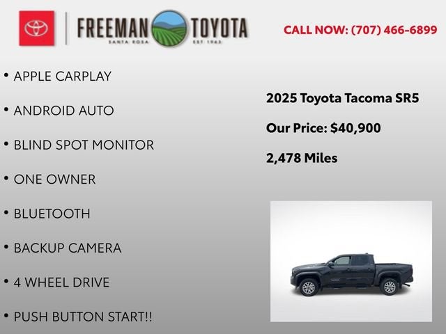 2025 Toyota Tacoma SR5 Double Cab 5' Bed AT
