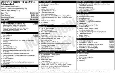 2024 Toyota Tacoma TRD Sport Double Cab 6' Bed AT
