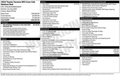 2024 Toyota Tacoma SR5 Double Cab 5' Bed AT