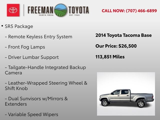 2014 Toyota Tacoma 4WD Double Cab LB V6 AT