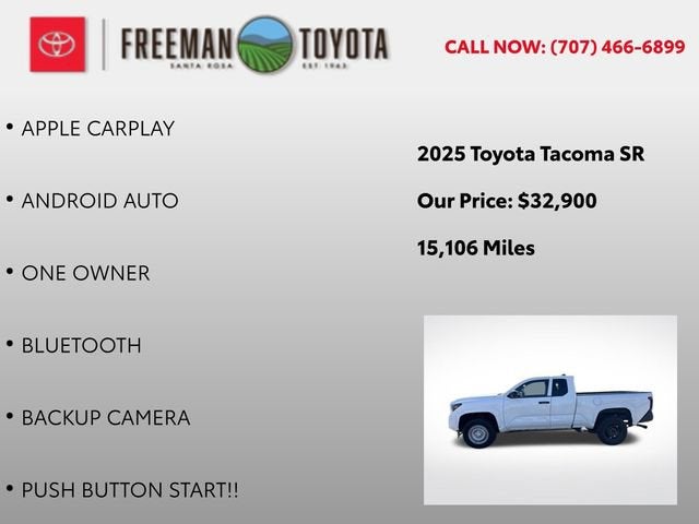 2025 Toyota Tacoma SR XtraCab 6' Bed AT
