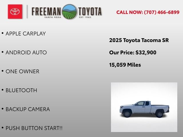 2025 Toyota Tacoma SR XtraCab 6' Bed AT