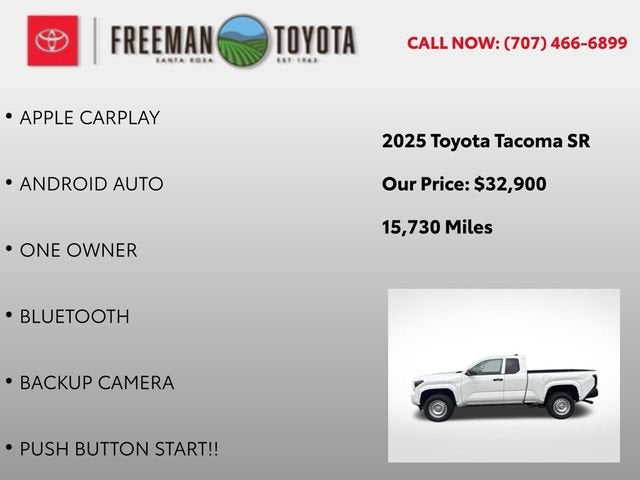 2025 Toyota Tacoma SR XtraCab 6' Bed AT