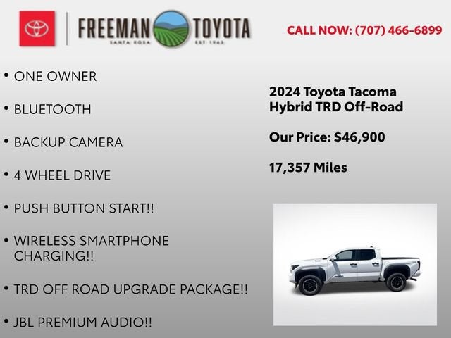 2024 Toyota Tacoma TRD Off Road Hybrid Double Cab 5' Bed AT