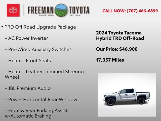 2024 Toyota Tacoma TRD Off Road Hybrid Double Cab 5' Bed AT