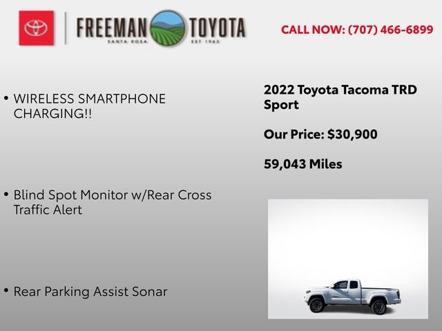 2022 Toyota Tacoma TRD Sport Access Cab 6' Bed V6 AT