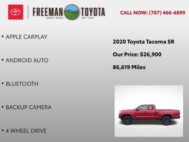 2020 Toyota Tacoma SR Access Cab 6' Bed I4 AT