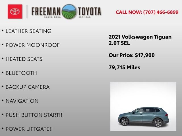 2021 Volkswagen Tiguan 2.0T SEL FWD