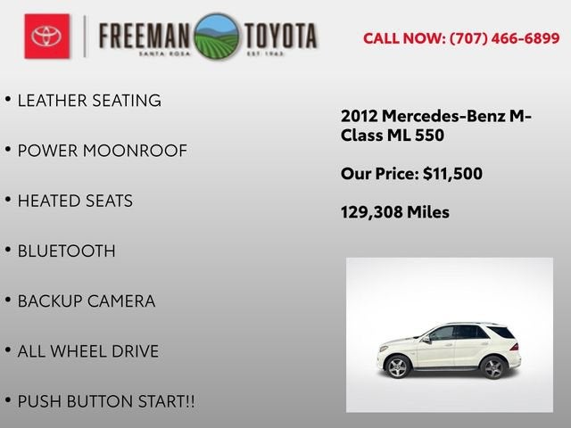 2012 Mercedes-Benz M-Class 4MATIC® 4dr ML 550