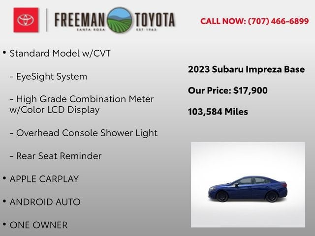 2023 Subaru Impreza 4-door CVT