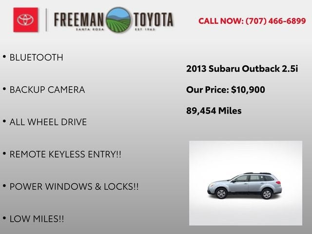 2013 Subaru Outback 4dr Wgn H4 Auto 2.5i