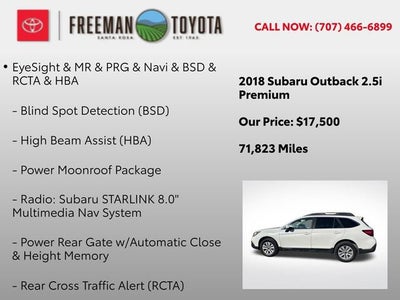 2018 Subaru Outback 2.5i Premium