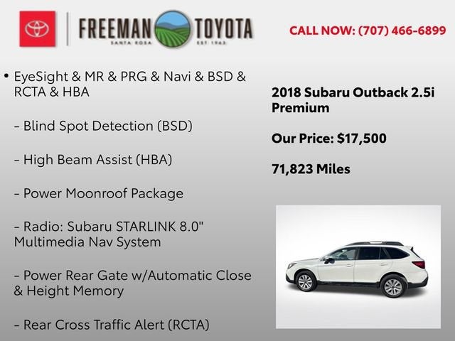 2018 Subaru Outback 2.5i Premium