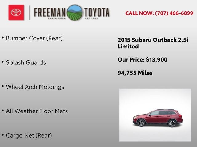 2015 Subaru Outback 4dr Wgn 2.5i Limited PZEV