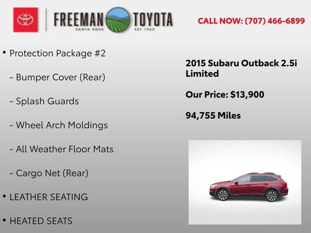 2015 Subaru Outback 4dr Wgn 2.5i Limited PZEV