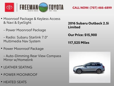2016 Subaru Outback 4dr Wgn 2.5i Limited PZEV