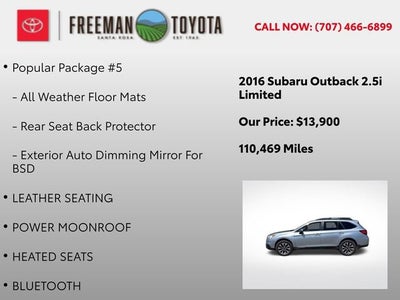 2016 Subaru Outback 4dr Wgn 2.5i Limited PZEV
