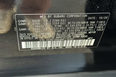 2021 Subaru Outback Limited XT CVT