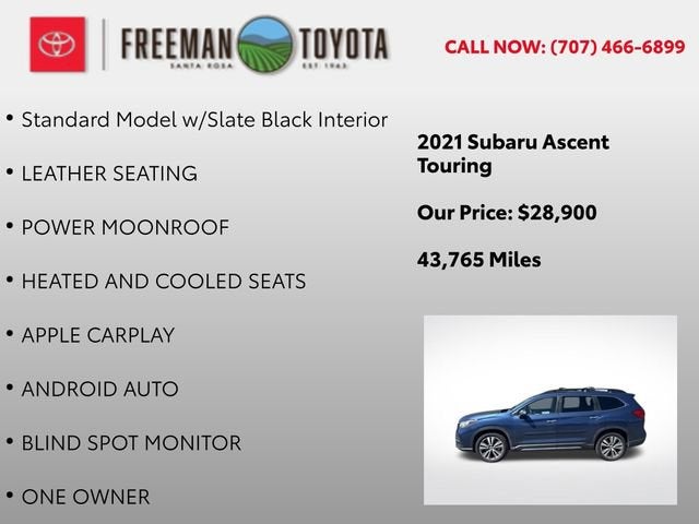 2021 Subaru Ascent Touring 7-Passenger