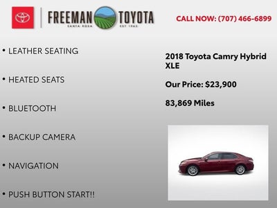 2018 Toyota Camry Hybrid XLE CVT