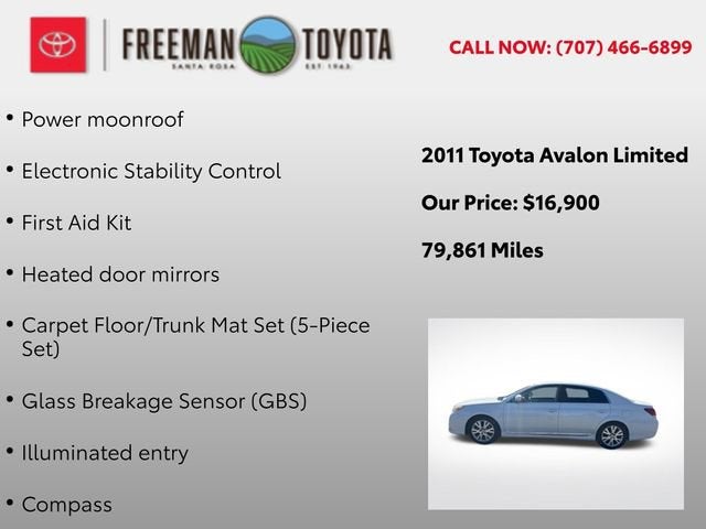 2011 Toyota Avalon 4dr Sdn