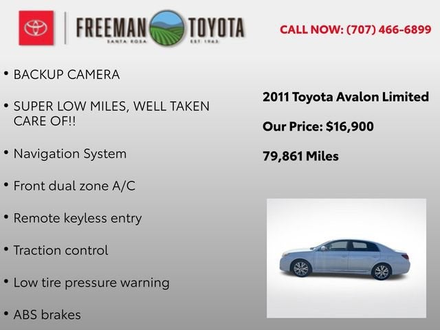 2011 Toyota Avalon 4dr Sdn
