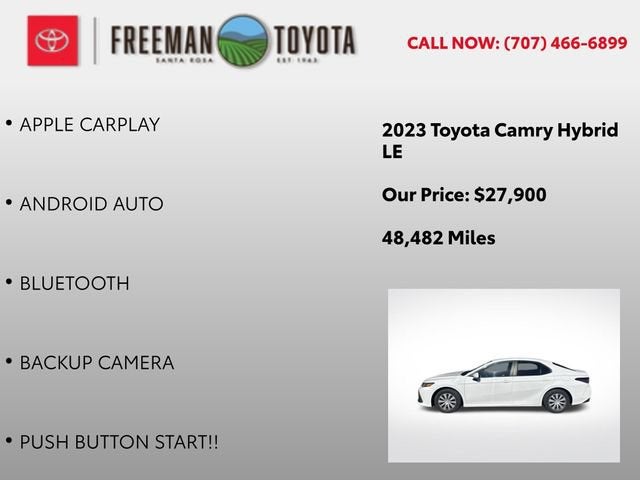 2023 Toyota Camry Hybrid LE CVT