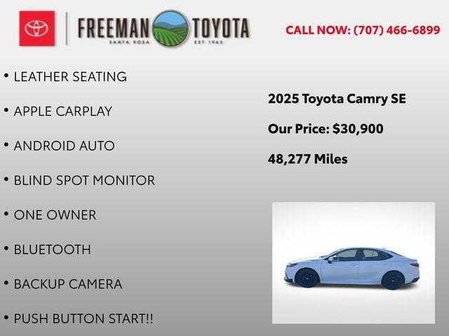 2025 Toyota Camry SE