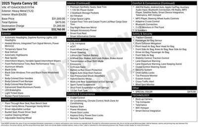 2025 Toyota Camry LE