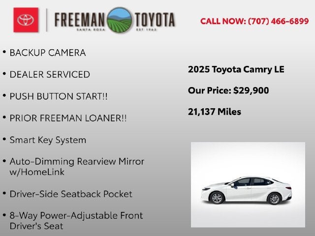 2025 Toyota Camry LE
