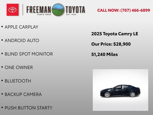 2025 Toyota Camry LE