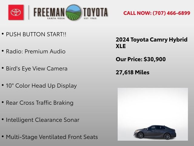 2024 Toyota Camry Hybrid XLE CVT