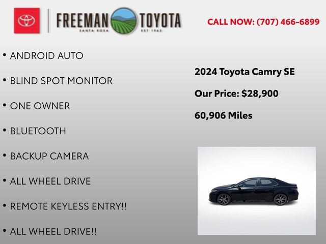 2024 Toyota Camry SE Auto AWD