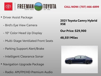 2021 Toyota Camry Hybrid XSE CVT