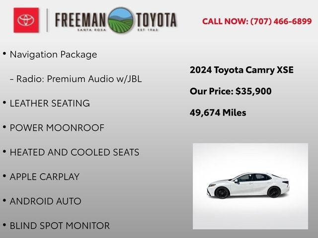 2024 Toyota Camry XSE V6 Auto