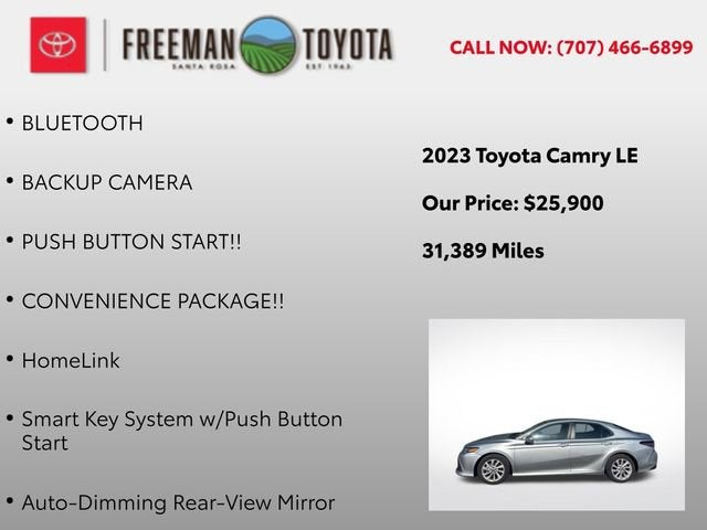 2023 Toyota Camry LE Auto