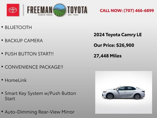 2024 Toyota Camry LE Auto