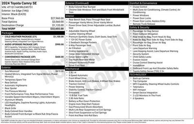 2024 Toyota Camry SE Auto