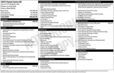 2024 Toyota Camry SE Auto