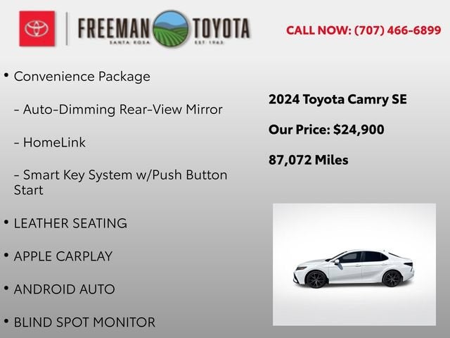 2024 Toyota Camry SE Auto