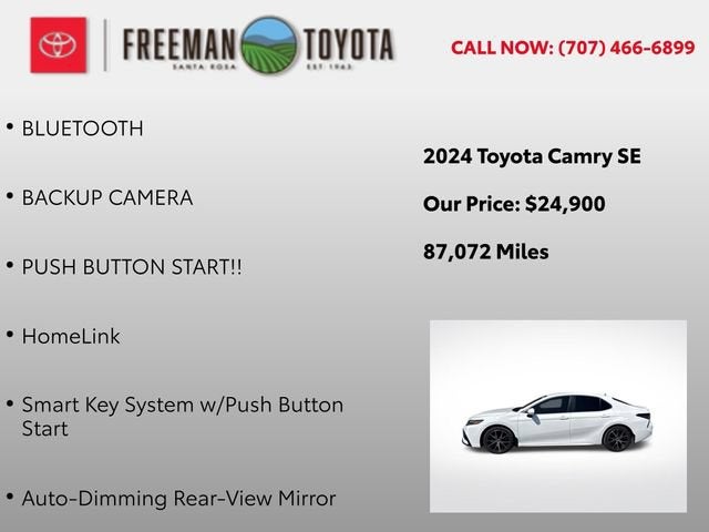 2024 Toyota Camry SE Auto