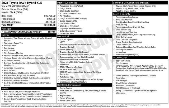 2021 Toyota RAV4 Base