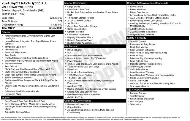 2024 Toyota RAV4 Hybrid XLE AWD