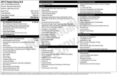 2015 Toyota Venza 4dr Wgn I4 FWD XLE