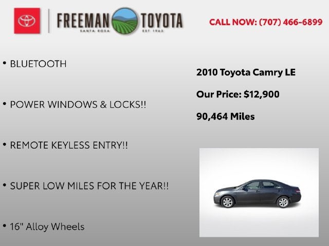 2010 Toyota Camry 4dr Sdn I4 Auto LE