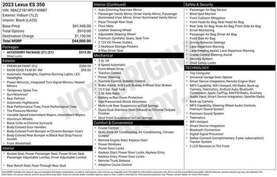 2023 Lexus ES ES 350 FWD