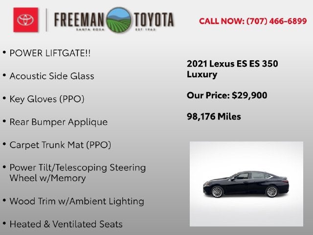 2021 Lexus ES ES 350 Luxury FWD